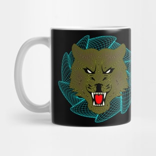 Extreme Tiger Killer Vector Polygonal Mug